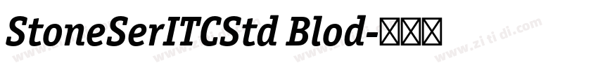 StoneSerITCStd Blod字体转换